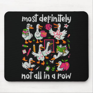 Lustiger Enten-Lehrer-Erzieher zurück zur Schule  Mousepad