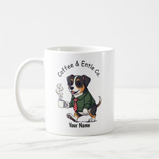 Lustiger Entlebucher Mountain Business Anzug Kaffe Kaffeetasse (Links)