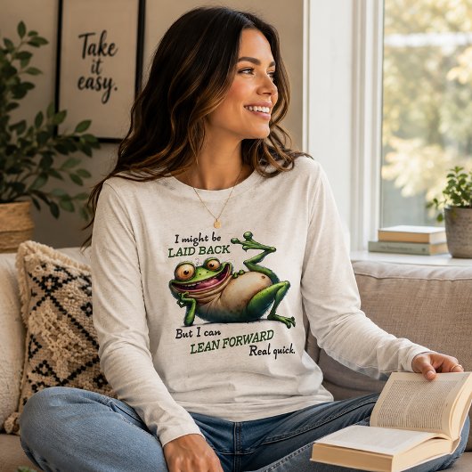 Lustiger entspannter Frosch Tri-Blend Shirt