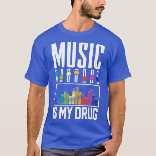 Lustiger Equalizer Musik ist meine Droge Radio Des T-Shirt
