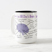 Lustiger ER Doktor Physician Gifts Zweifarbige Tasse (Vorderseite Links)