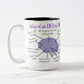 Lustiger ER Doktor Physician Gifts Zweifarbige Tasse (Links)