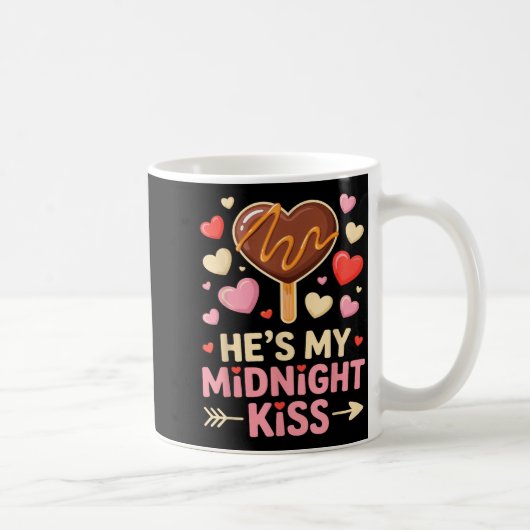Lustiger Er ist mein Mitternachtskuss Valentinstag Kaffeetasse (Rechts)