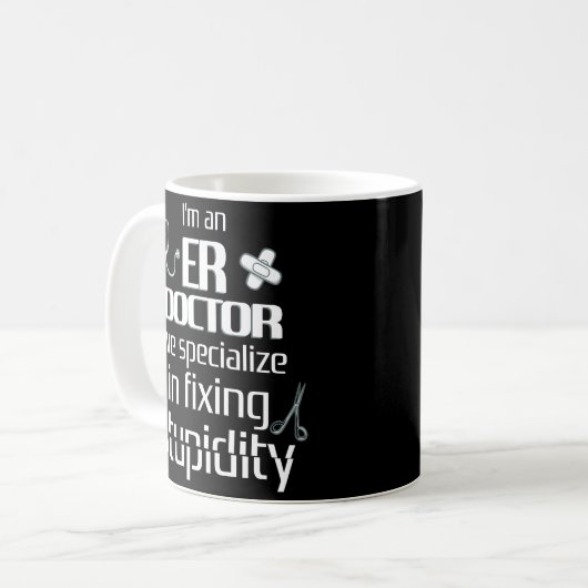 Lustiger ER-Unfallstations-Doktor Coffee Mug Gift Kaffeetasse (Vorderseite Links)