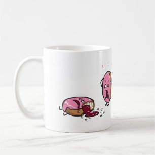 Lustiger ermordeter Krapfen-Cartoon Kaffeetasse