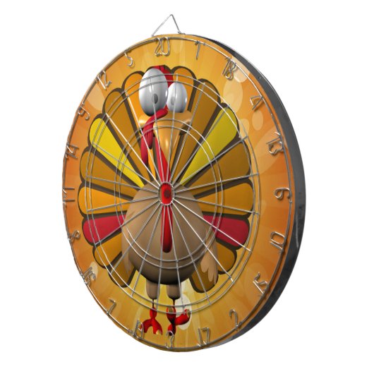 Lustiger Erntedank die Türkei Dartscheibe (Vorderseite rechts)