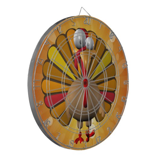 Lustiger Erntedank die Türkei Dartscheibe (Vorderseite Links)