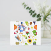 lustiger Erntedank Feiertagspostkarte (Stehend Vorderseite)