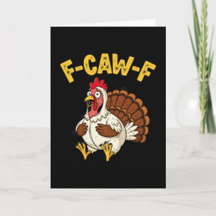 Lustiger Erntedank-Huhn Truthahn Humor F-caw-f  Karte