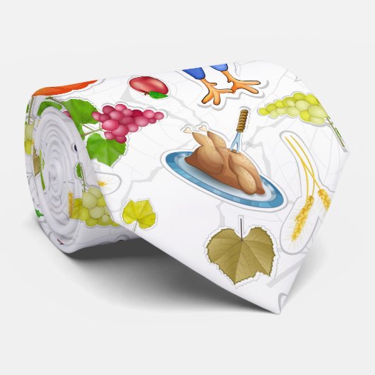 lustiger Erntedank Krawatte (Gerollt)