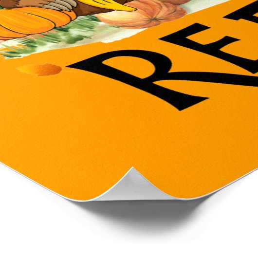 lustiger Erntedank Poster (Ecke)