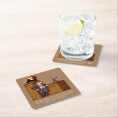 lustiger Erntedank Spaß Rechteckiger Pappuntersetzer (Vor Ort)