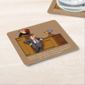 lustiger Erntedank Spaß Rechteckiger Pappuntersetzer (angewinkelt)