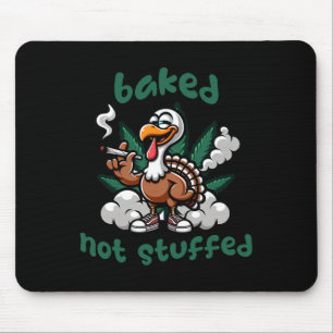 Lustiger Erntedank-Tag Gras Stoned Truthahn Rauche Mousepad