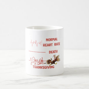 Lustiger Erntedank-Truthahn-Text. Kaffeetasse