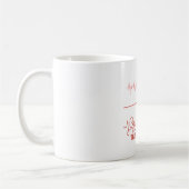 Lustiger Erntedank-Truthahn-Text. Kaffeetasse (Links)