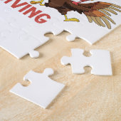 Lustiger Erntedank-Truthahn-Text. Puzzle (Seite)
