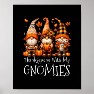 Lustiger Erntedankfest mit meinen Gnomies Süßer Gn Poster