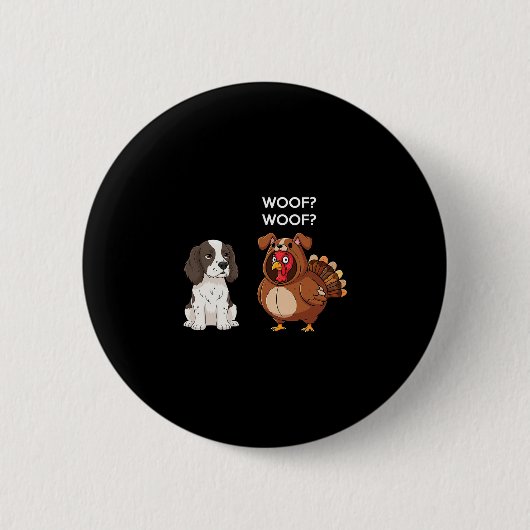 Lustiger Erntedankfest Springer Spaniel und Trutha Button (Vorderseite)