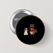 Lustiger Erntedankfest Springer Spaniel und Trutha Button (Vorne & Hinten)
