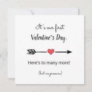 lustiger Erster Valentinstag als Paar Feiertagskarte