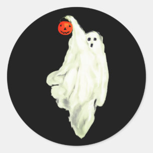 Lustiger Erwachsenen-Halloween Witziger Geist Runder Aufkleber