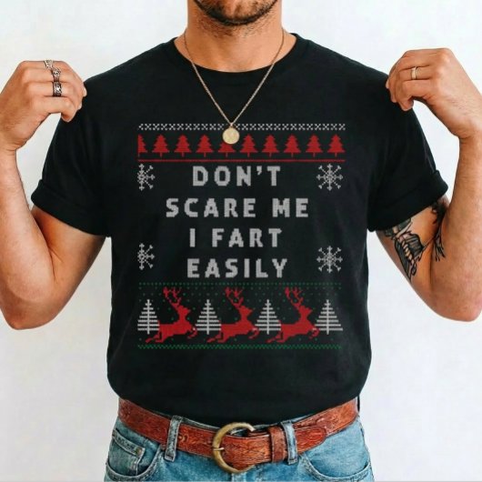Lustiger Erwachsener hässlicher Weihnachtsmann sch T-Shirt
