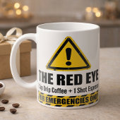 Lustiger Espresso Red Eye Notfallalarm Kaffeetasse
