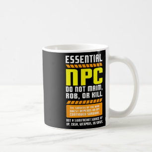 Lustiger Essential Npc Gamer und Gaming Non Player Kaffeetasse
