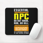 Lustiger Essential Npc-Gamer und Gaming-Non-Player Mousepad (Mit Mouse)