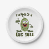 Lustiger Essiggurken-Party-Papier-Teller Pappteller (Vorderseite)