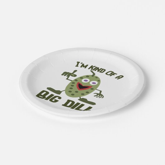 Lustiger Essiggurken-Party-Papier-Teller Pappteller (Schrägansicht)