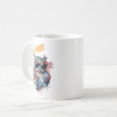Lustiger Eulenbecher - Ich bin ein Uhu benutzerdef Kaffeetasse (Vorderseite Links)