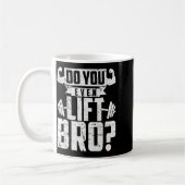Lustiger Even Lift Bro Fitnessstudio Kaffeetasse (Links)