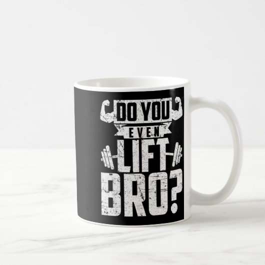 Lustiger Even Lift Bro Fitnessstudio Kaffeetasse (Rechts)