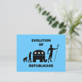 Lustiger Evolution Republikaner Postkarte (Stehend Vorderseite)