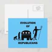 Lustiger Evolution Republikaner Postkarte (Vorne/Hinten)
