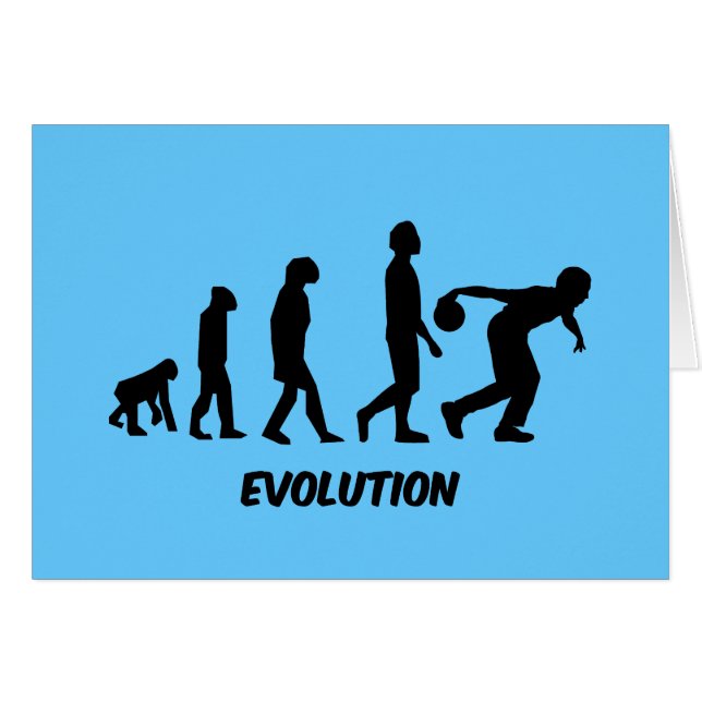 lustiger Evolutions-Bowling (Vorderseite (Horizontal))