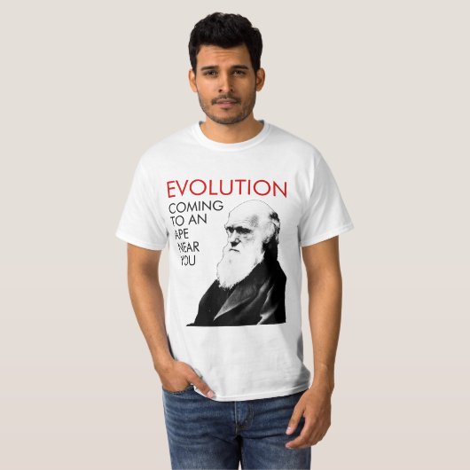 Lustiger Evolutions-T - Shirt (Vorne ganz)
