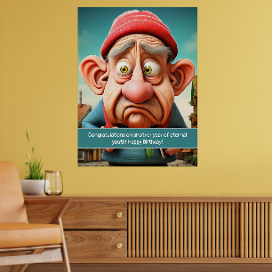 Lustiger ewiger Jugendmeilenstein Geburtstag Poster