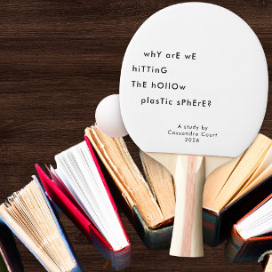 Lustiger existentieller Schwarz-Weiß-Moderner benu Tischtennis Schläger