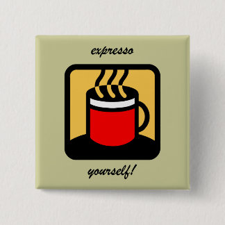 Lustiger expresso Kaffee Button
