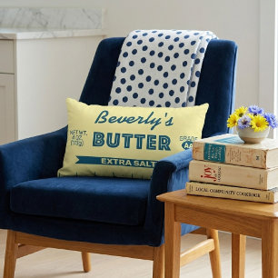 Lustiger Extra Salziger Butterstiel Personalized Lendenkissen