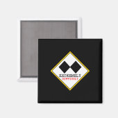 Lustiger extrem schwieriger Double-Black-Diamond-S Magnet (Vorderseite/Rückseite)