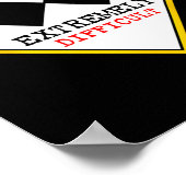 Lustiger extrem schwieriger Double-Black-Diamond-S Poster (Ecke)