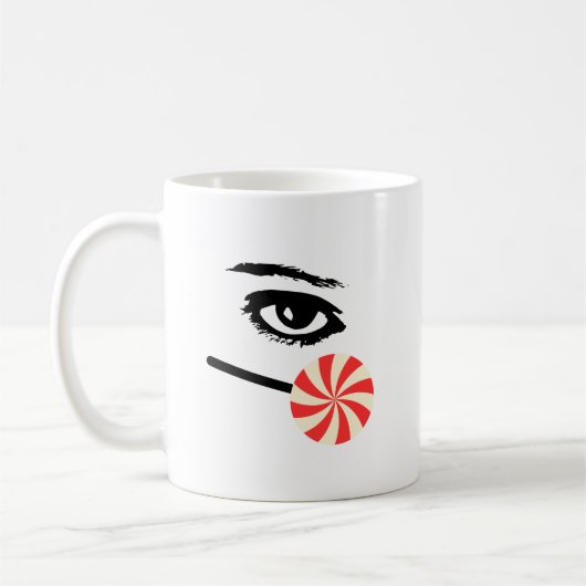 Lustiger Eye Candy Becher für Männer Kaffeetasse (Links)