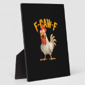 Lustiger F-Awk-F Huhn F-Caw-F Hahn Pun Retro Vi Fotoplatte (Seite)