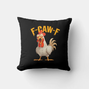Lustiger F-Awk-F Hühner F-Caw-F Hahn Wortspiel Ret Kissen