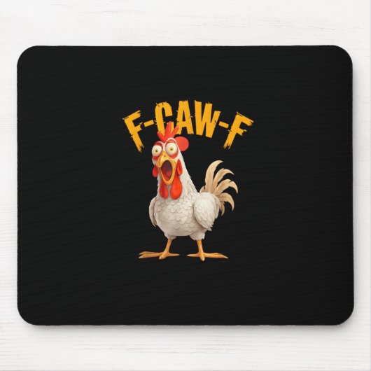 Lustiger F-Awk-F Hühner F-Caw-F Hahn Wortspiel Ret Mousepad (Vorne)