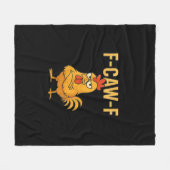 Lustiger F-Caw-F-Hahn F-Caw-F-Hahn Meme Fleecedecke (Vorderseite (Horizontal))